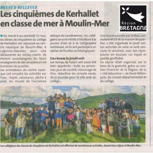Article Télégramme Moulin-Mer